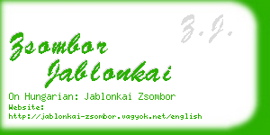 zsombor jablonkai business card